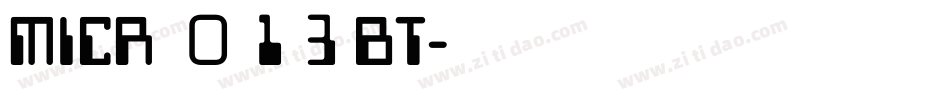 MICR 013 BT字体转换